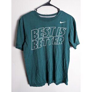 Nike Best is Better Womens Regular Fit Green Crewneck T shirt Medium